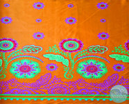 Michael Miller - garden party flower border orange