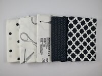 Fat quarter bundel - zwart wit