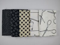 Fat quarter bundel - zwart