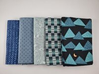 Fat quarter bundel - blauw