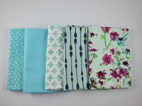 Fat quarter bundel - turquoise