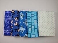 Fat quarter bundel - blauw