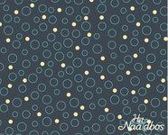 *coupon* EQP textiles - sands of time bubbles donkerblauw