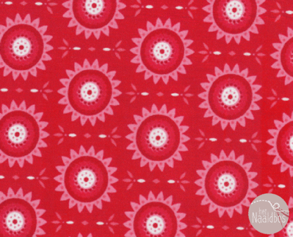 Moda fabrics - fancy red flowers