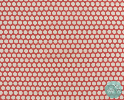 Birch fabrics- mod basics dottie coral