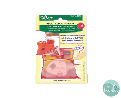 Clover desk needle threader roze