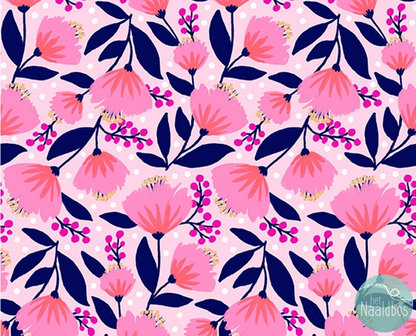 Paintbrush studio - vibrant blooms fan flowers pink