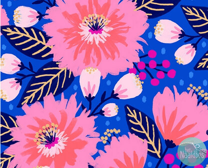 Paintbrush studio - vibrant blooms dahlia party blue