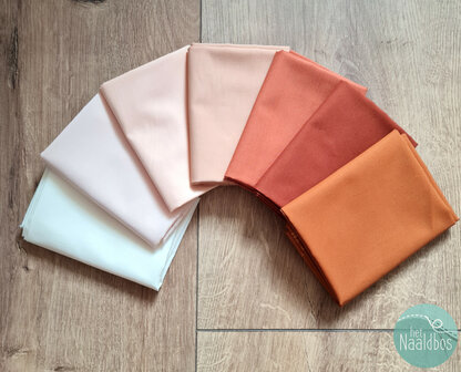 Art Gallery fabrics - pure solids Amandel fat quarter bundel 
