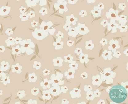 Art Gallery Fabrics - dubbelbreed spring daisies ecru