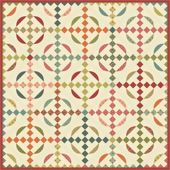 EQP textiles - Back &amp; forth maple leaf pear