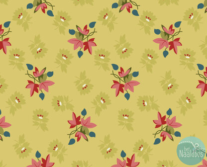 EQP textiles - Back &amp; forth maple leaf pear