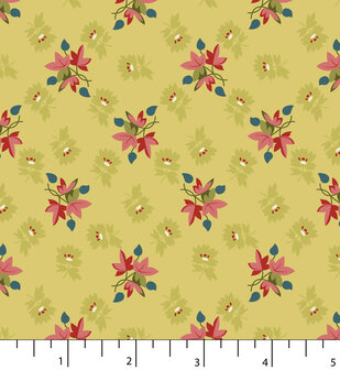 EQP textiles - Back &amp; forth maple leaf pear