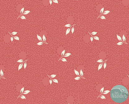 EQP textiles - Back &amp; forth foliage strawberry smoothie