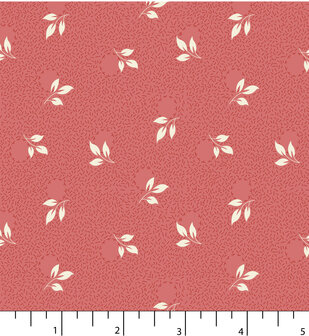 EQP textiles - Back &amp; forth foliage strawberry smoothie