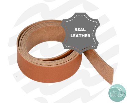 Zipperzoo leather strap 25mm amber