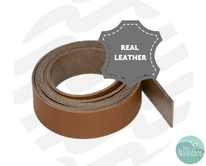 Zipperzoo leather strap 25mm hazelnut