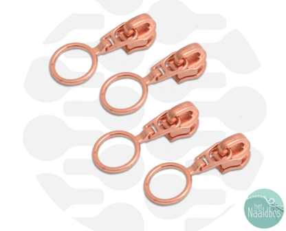 Zipperzoo ritsschuiver loop rose gold 