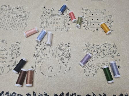 moda - bloom and grow borduur paneel