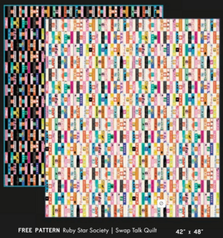 *uitverkocht* Ruby Star Society - selvedge magic icons panel