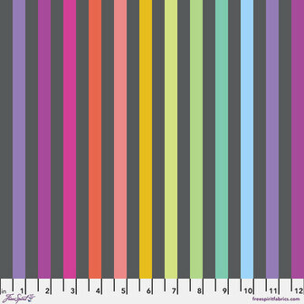 *pre-order* Tula Pink - true colors Graywork - Disco Stripe Carbon 