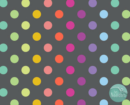 *pre-order* Tula Pink - true colors Graywork - Disco Poms Carbon