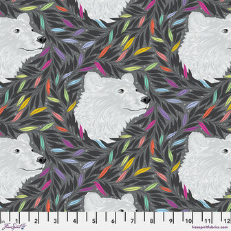 *pre-order* Tula Pink - Graywork - Just Bearly carbon