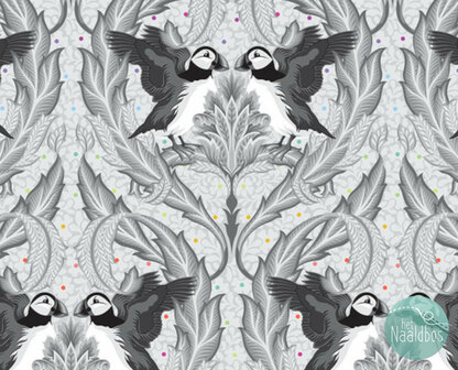 *pre-order* Tula Pink - Graywork - huffin and puffin whisper