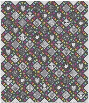 *pre-order* Tula Pink - Graywork - nip in the bud quiltback
