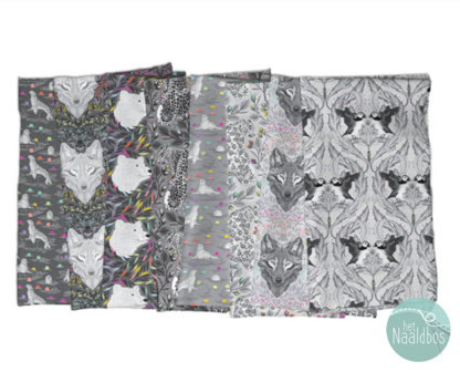 *pre-order* Tula Pink - Graywork dieren - fat quarter bundel 