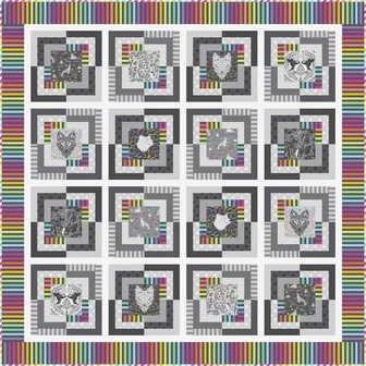 *pre-order* Tula Pink - Graywork + true colors - fat quarter bundel 