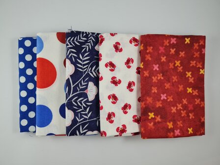 Fat quarter bundel - big dot 