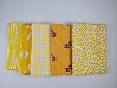 Fat quarter bundel - geel