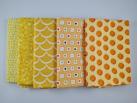 Fat quarter bundel - geel
