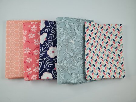 Fat quarter bundel - feeling blue