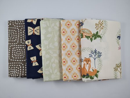 Fat quarter bundel - bosvriendjes