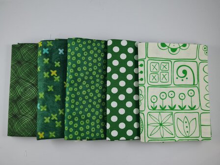 Fat quarter bundel - groen