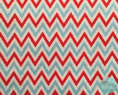 *coupon* Free Spirit - Fox playground red,aqua chevron