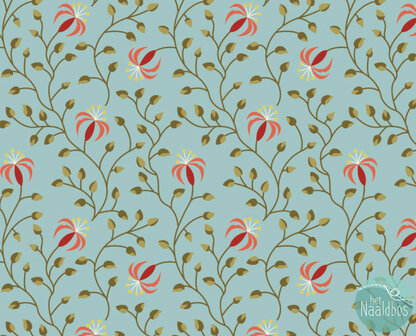 *coupon* EQP textiles - beyond time lily powder blue 