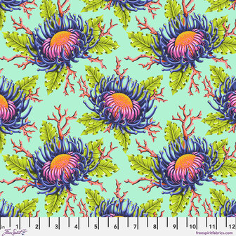 *pre-order* Tula Pink - Floral Reef - Friends &amp; Anemones Seafoam