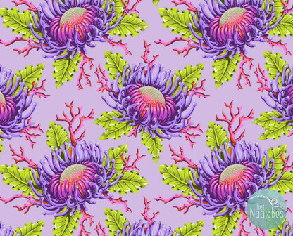 *pre-order* Tula Pink - Floral Reef - Friends &amp; Anemones ultraviolet