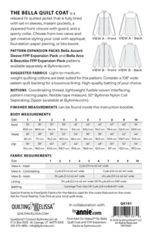 *pre-order* Quilting Elissa - Bella quilt coat patroon 