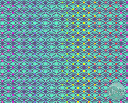 Tula Pink - true colors - Hexy - Peacock