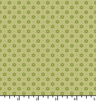 EQP textiles - back in the day - garden patch light olive