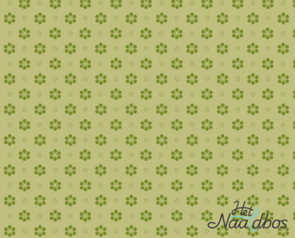 EQP textiles - back in the day - garden patch light olive
