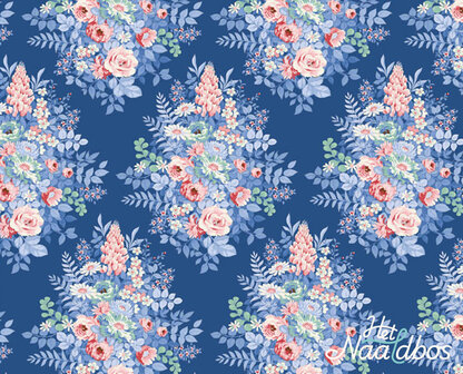 Tilda - Something blue - Whimsy flower Night