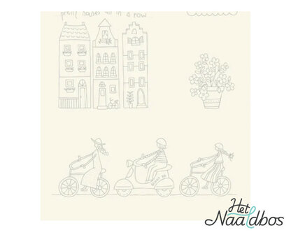the Birdhouse - out &amp; about - stitchery paneel
