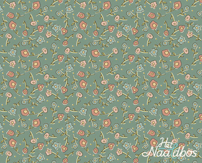 Hatched &amp; patched - appleby farm - flowers teal
