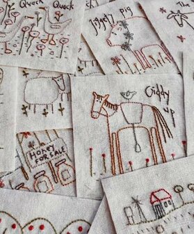 hatched &amp; patched - appleby farm stitchery paneel