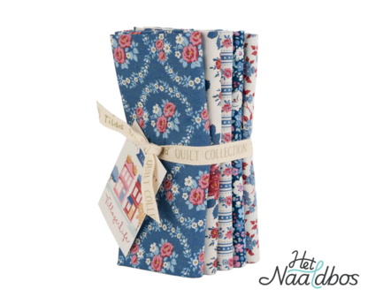 Tilda - Village Life - Fat Quarter Bundle blue